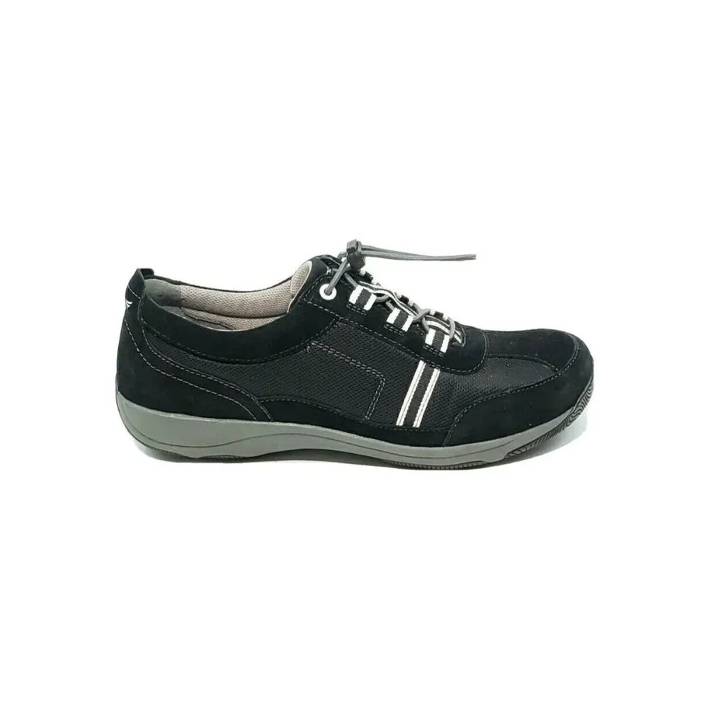 Dansko Helen Sneakers Comfort Shoes Black Suede Womens US 9.5-10